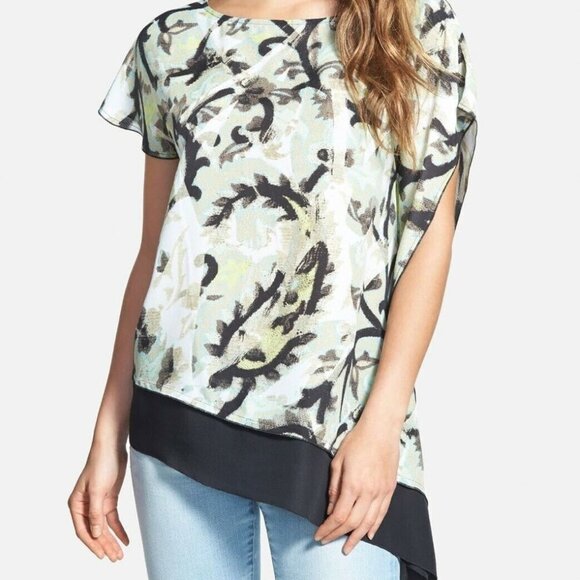 Nic+Zoe Floral Vines Asymmetrical Top - Picture 1 of 2